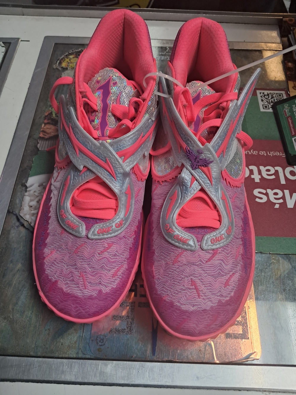 Puma Pink and Silver Men’s Athletic Shoes